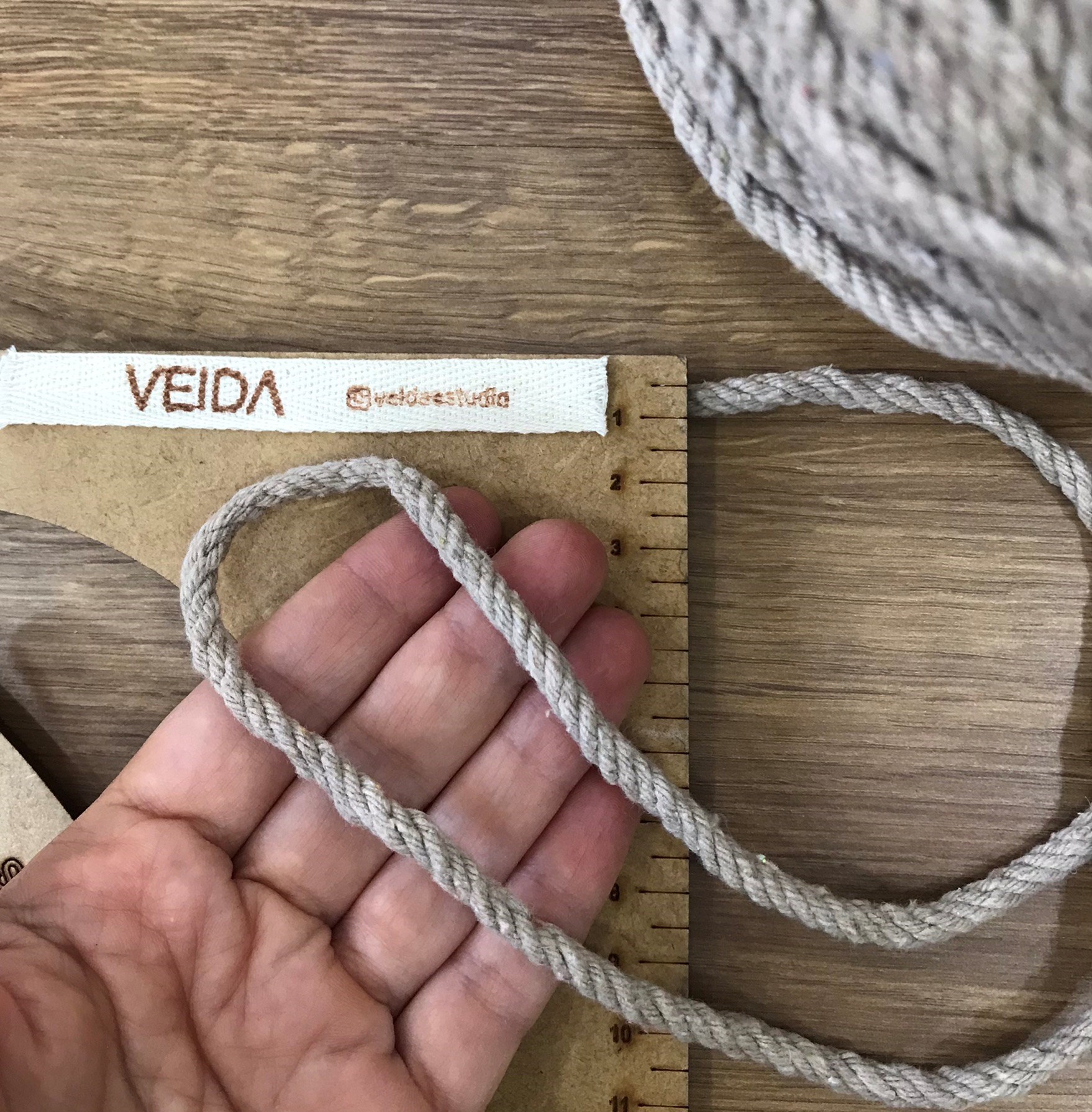 Cordão de algodão torcido