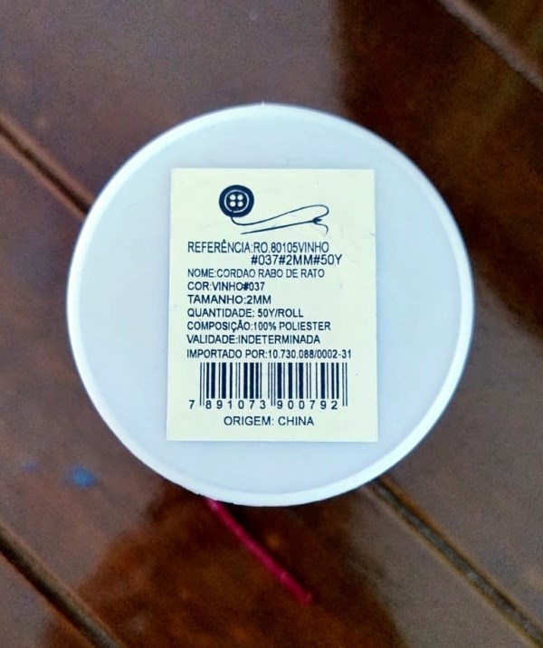 Cordão de Poliéster Vinho