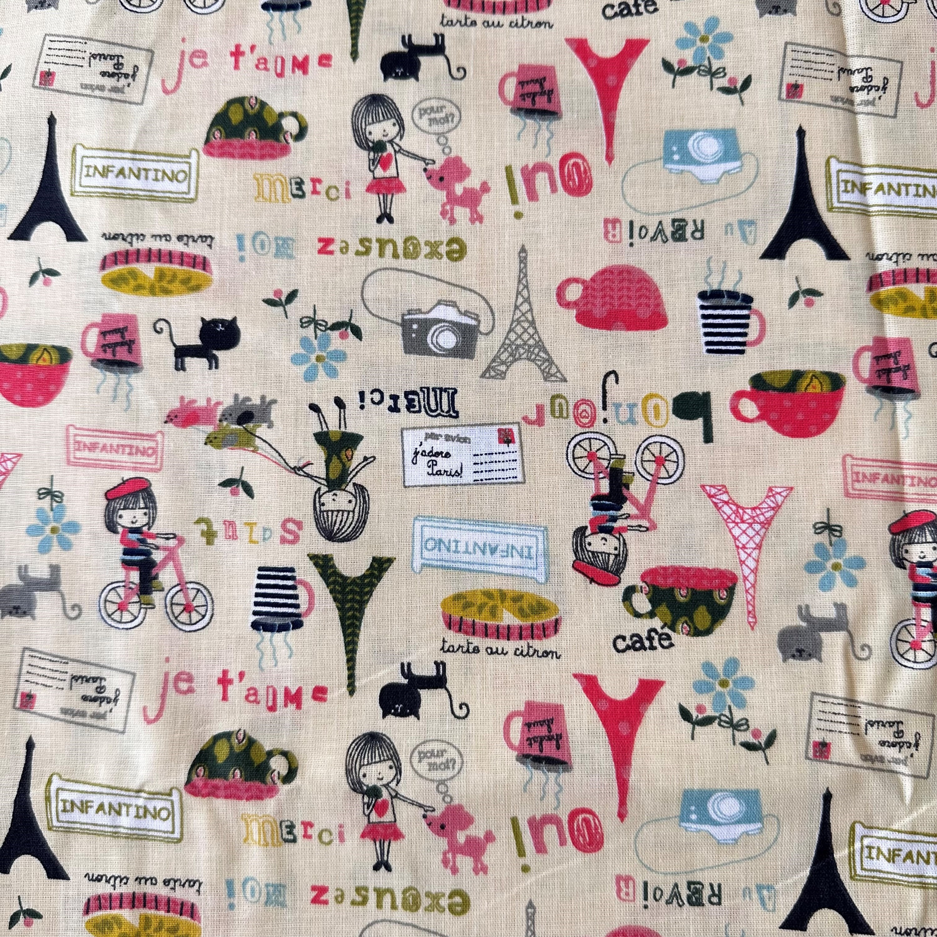 Tecido tricoline nacional Infantino Paris