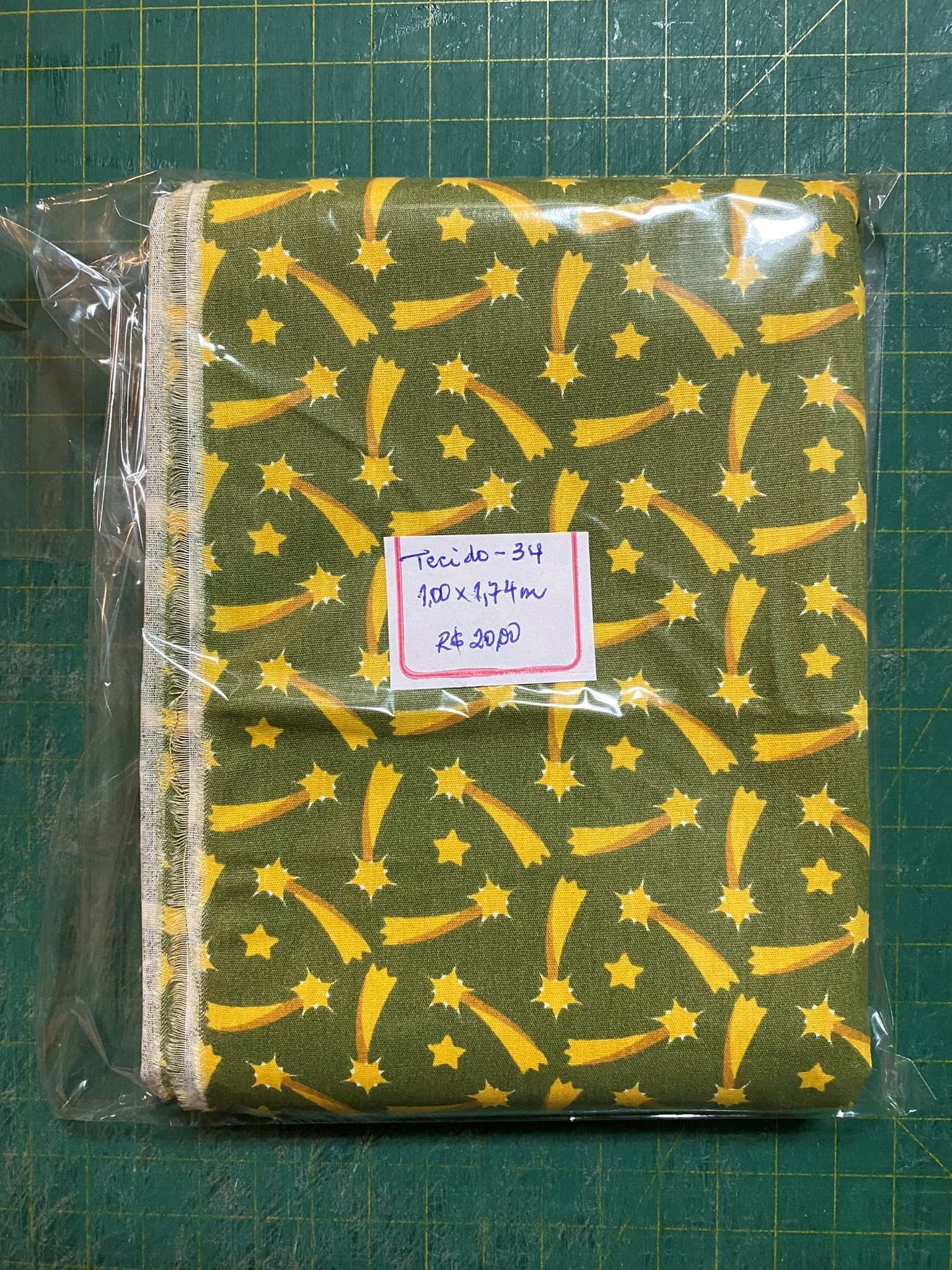 Tecido tricoline estrela cadente