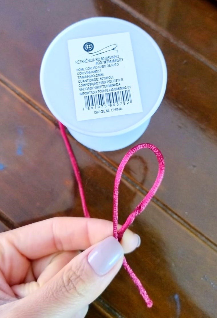 Cordão de Poliéster Vinho