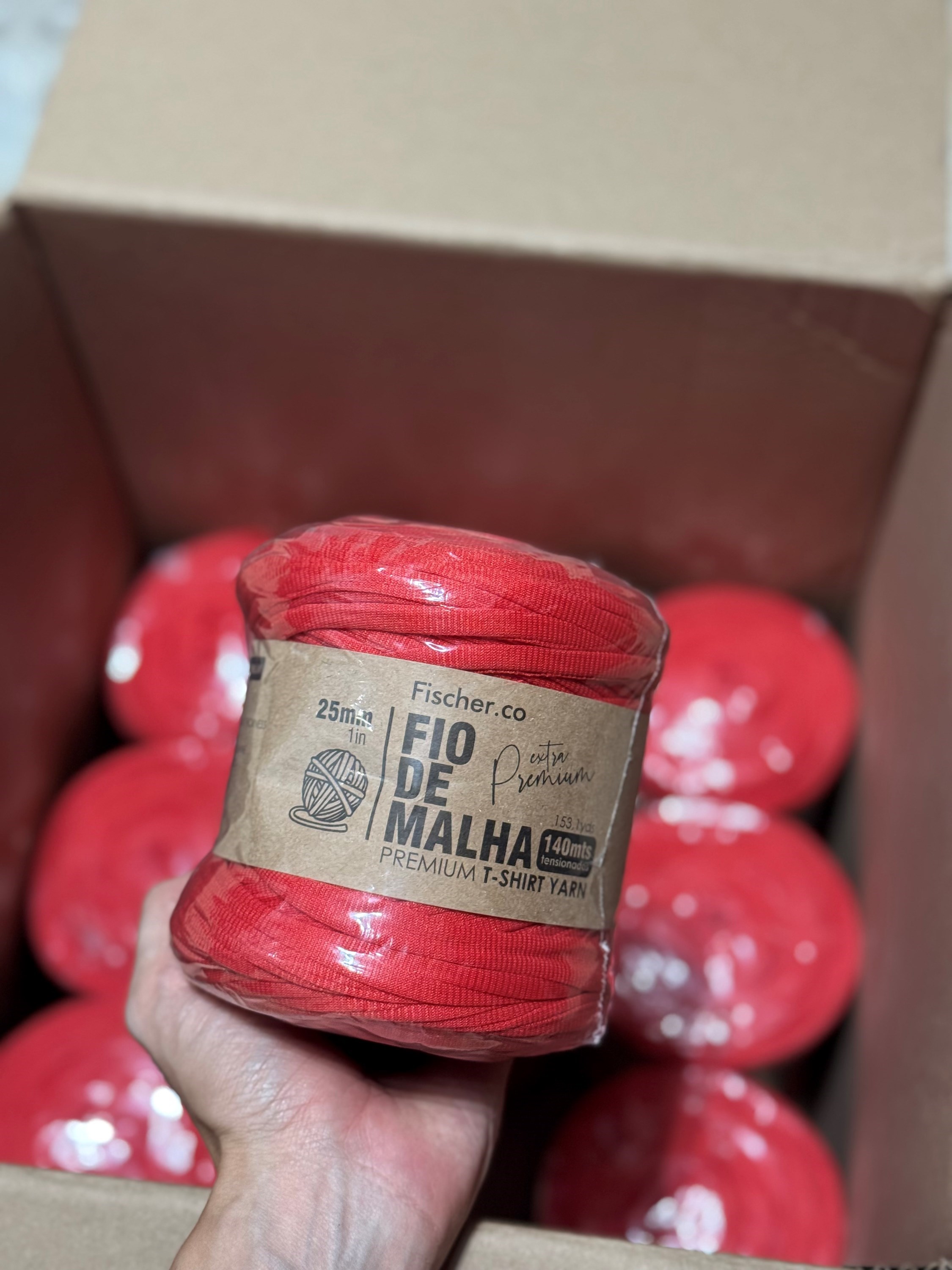 fio de malha premium 25mm Círculo vermelho