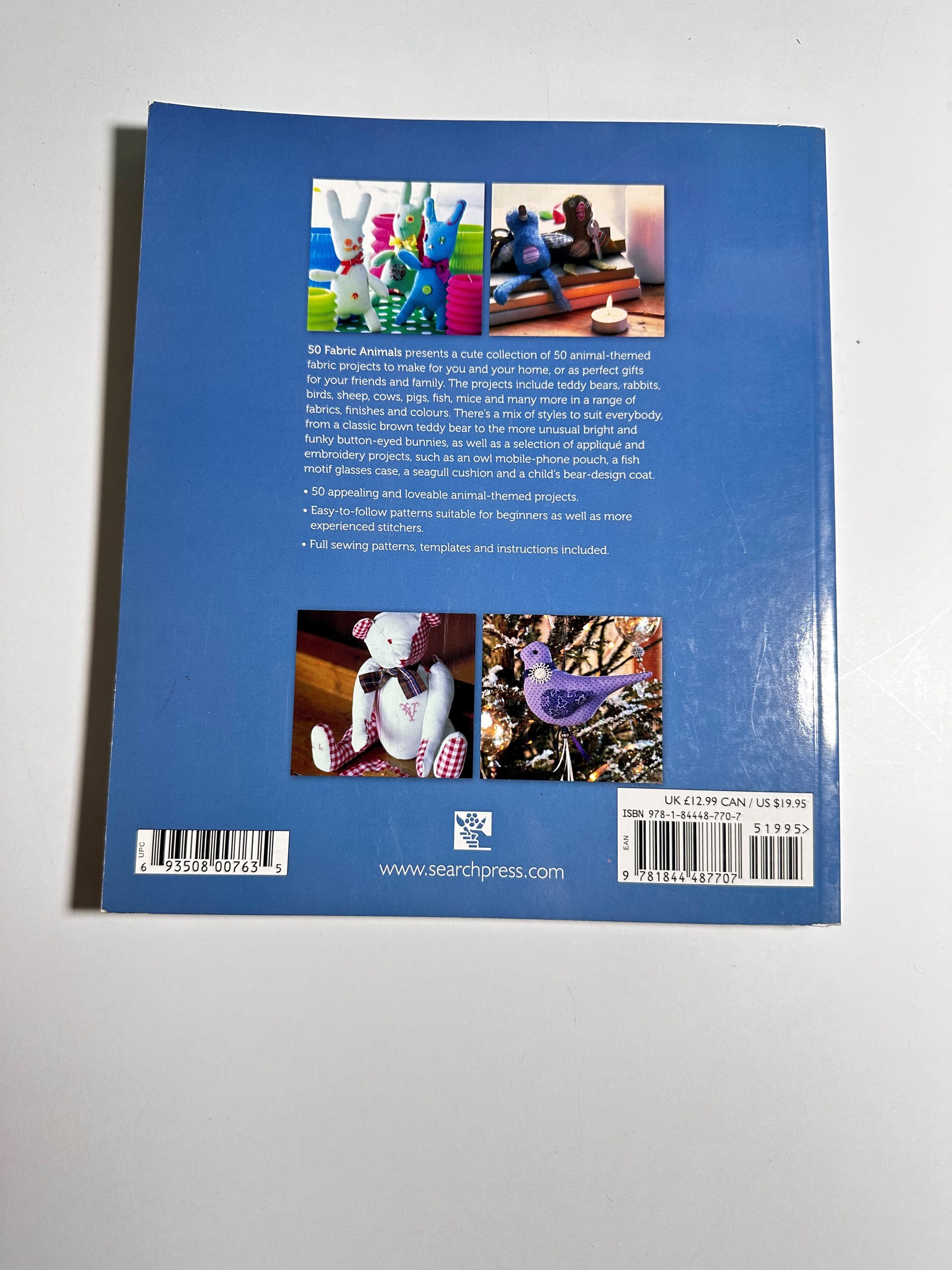 Livro importado 50 Fabric Animnals