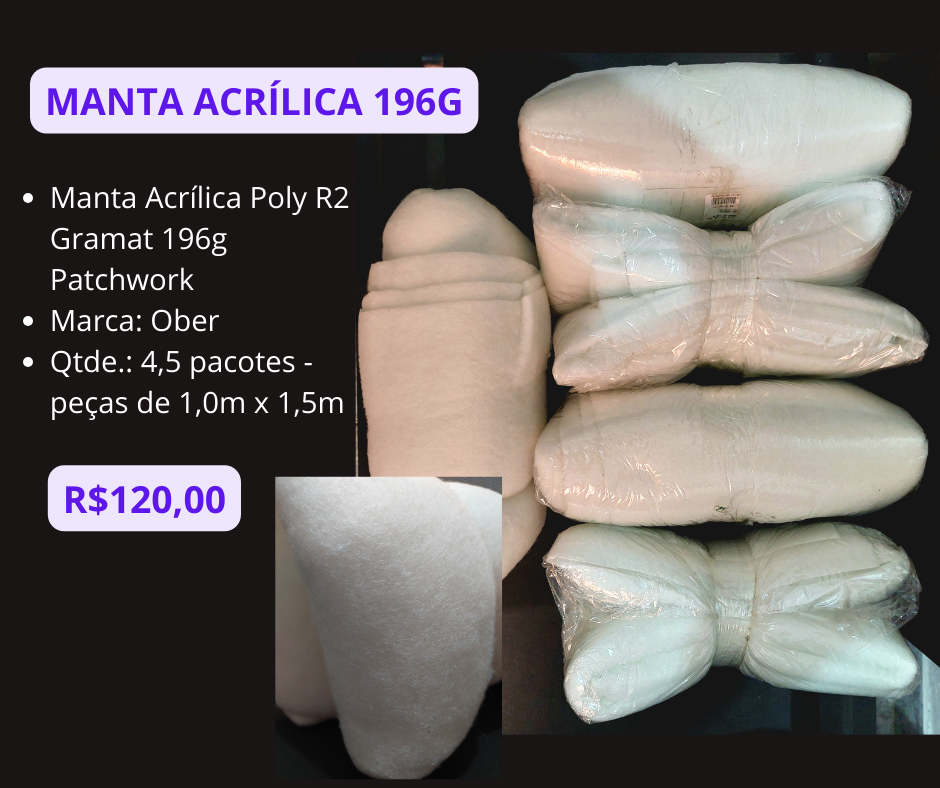 Manta Acrílica Poly R2 Gramat 196g 