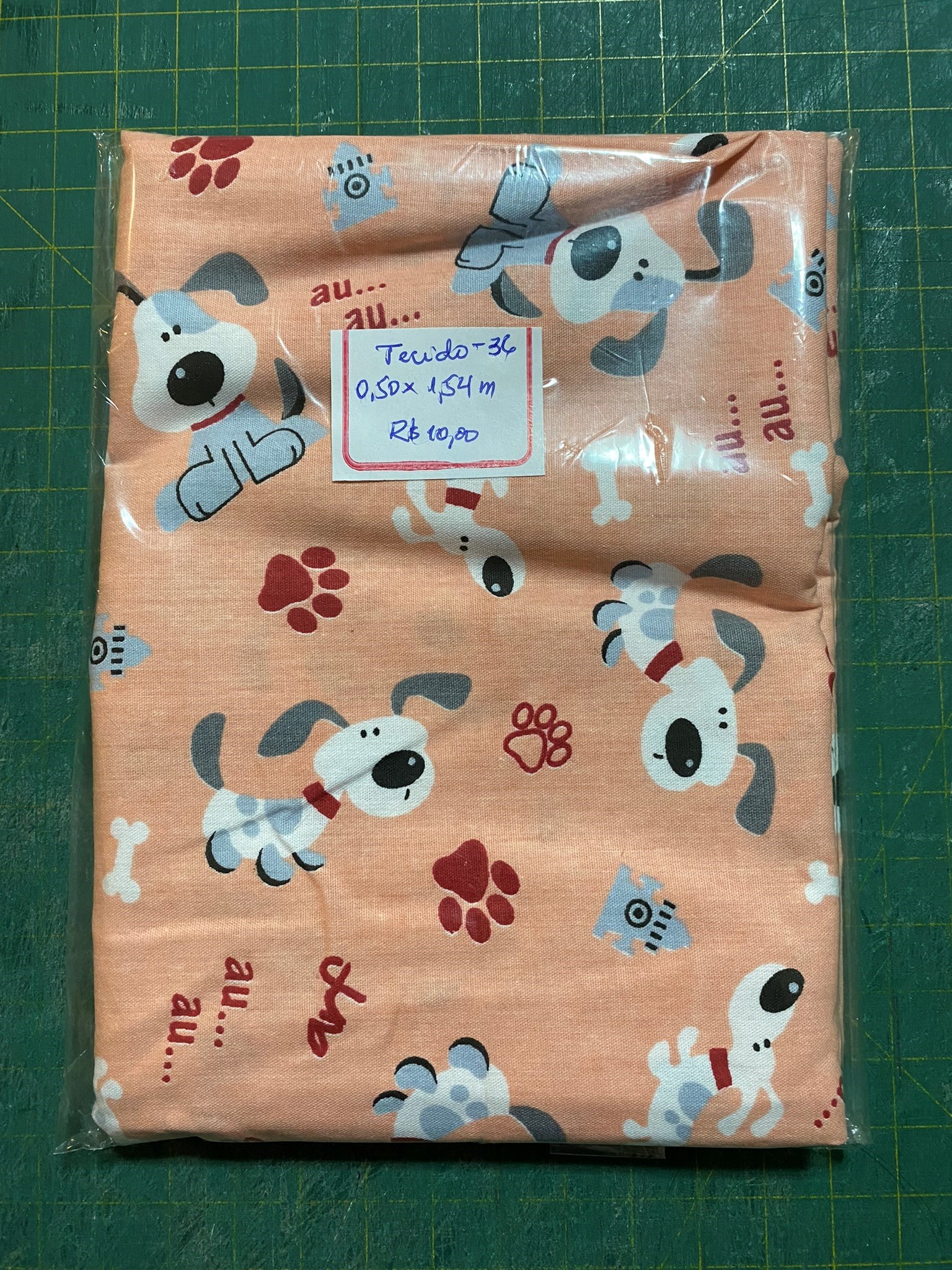 Tecido tricoline cachorrinhos