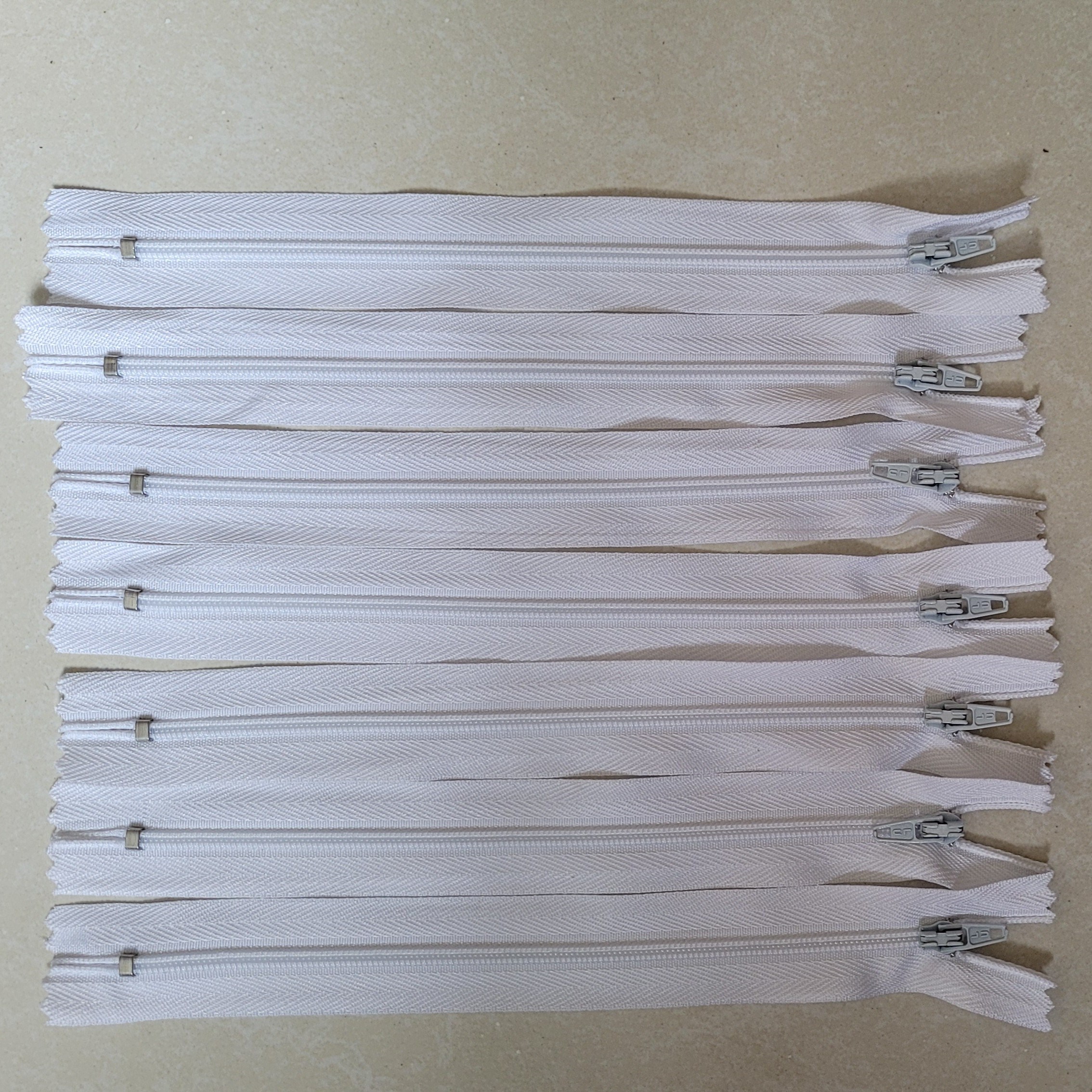 Zíper branco - Kit com 7