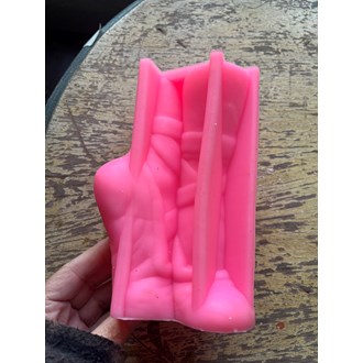 Molde de silicone flexível e grosso formato sapatilha de bailarina para vela, resina ou cimento