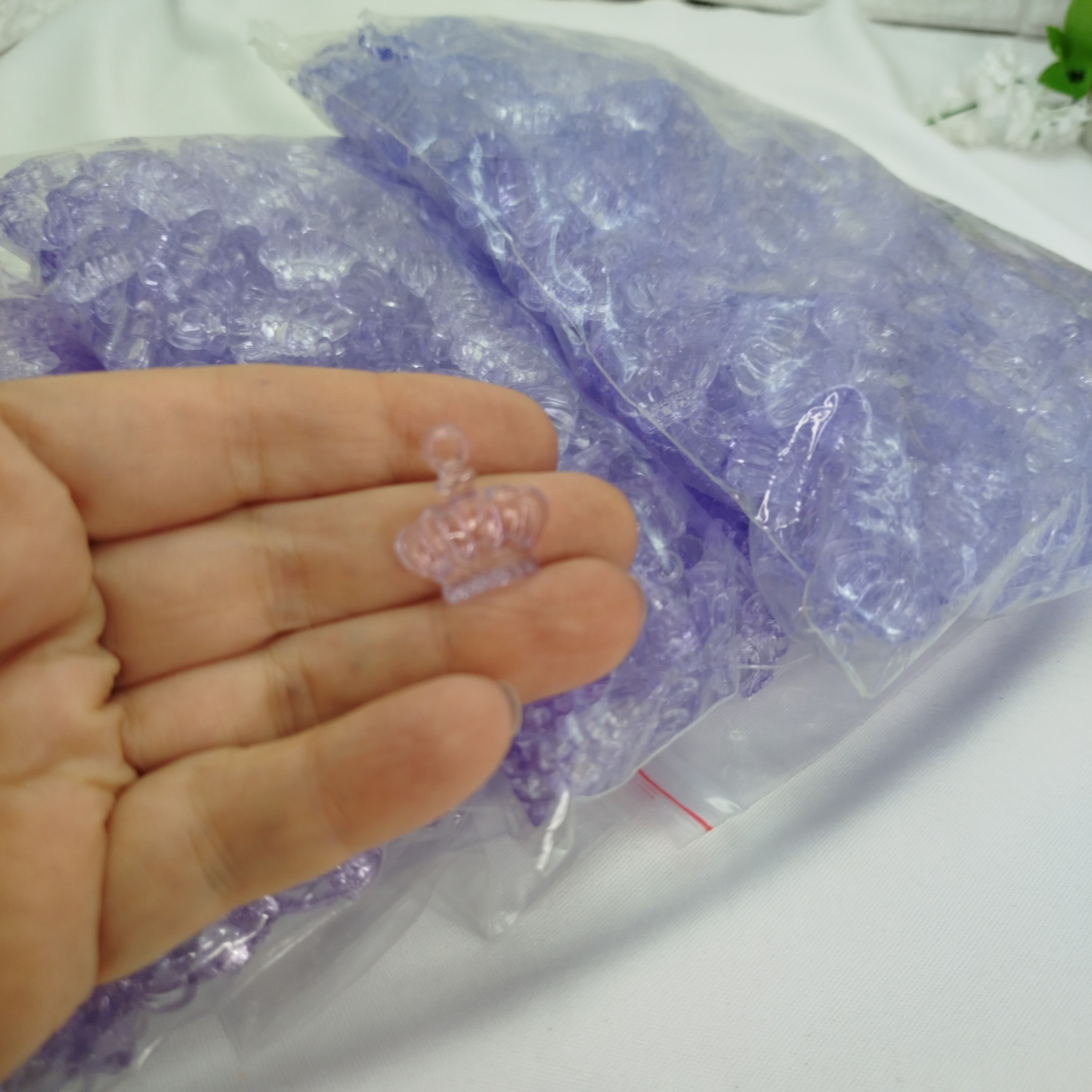 Coroa Acrilica Pingente - Lote com 3 Pacotes