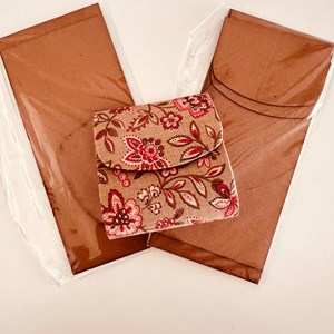 Kit cortado para cartonagem (papel couro) porta moedas