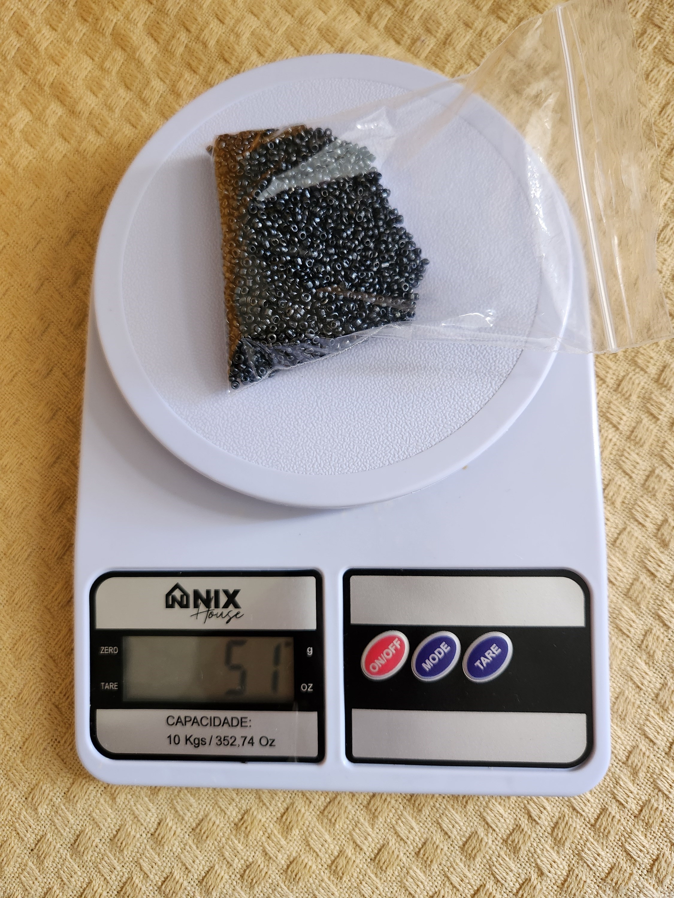 Miçanga pequena cor chumbo