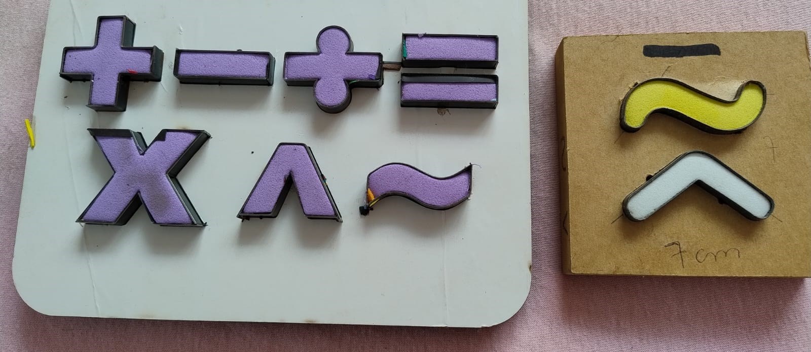 Faca corte e vinco - modelo sinais/símbolos