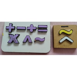 Faca corte e vinco - modelo sinais/símbolos