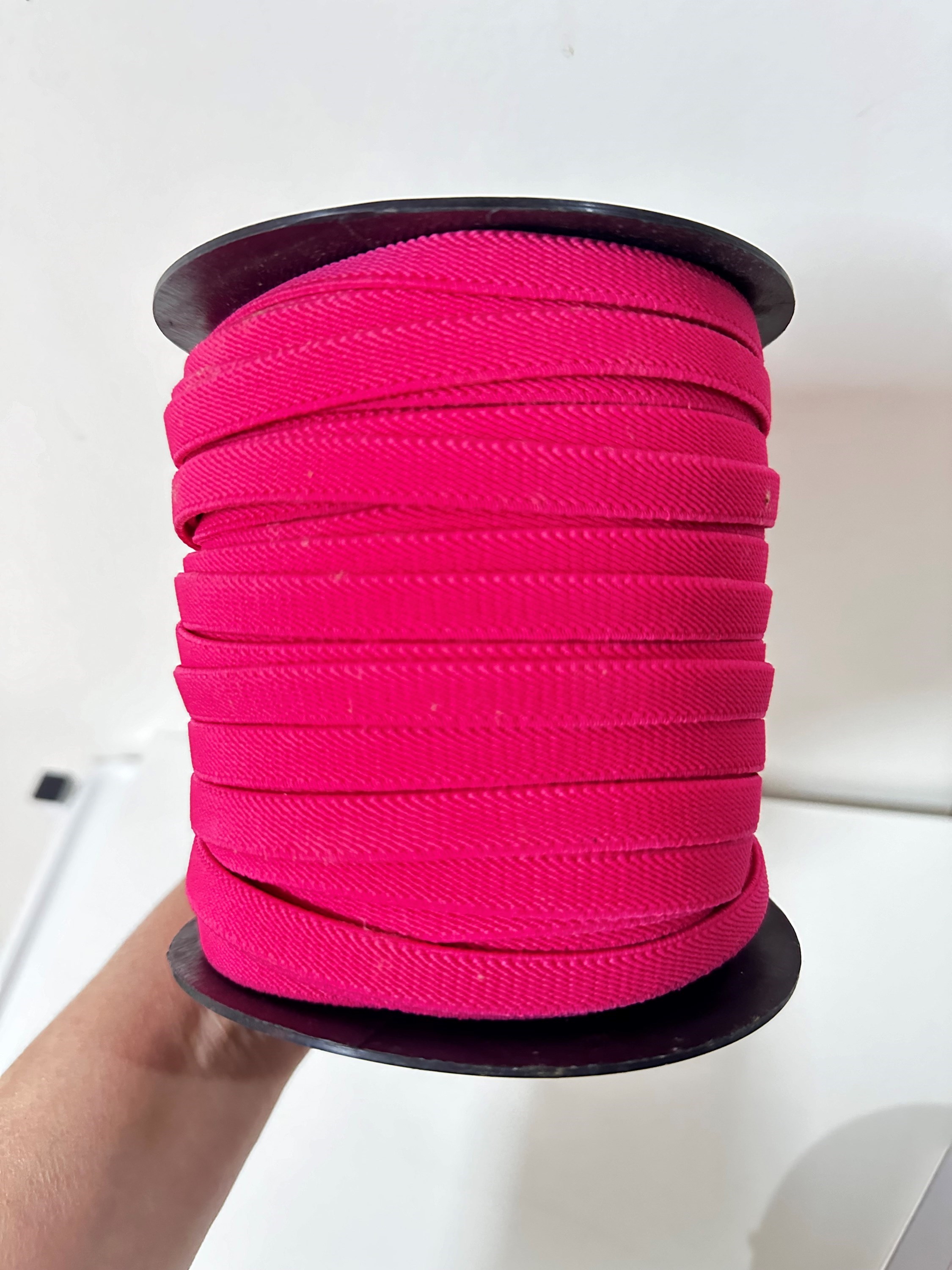 Elástico chato 10mm cor pink