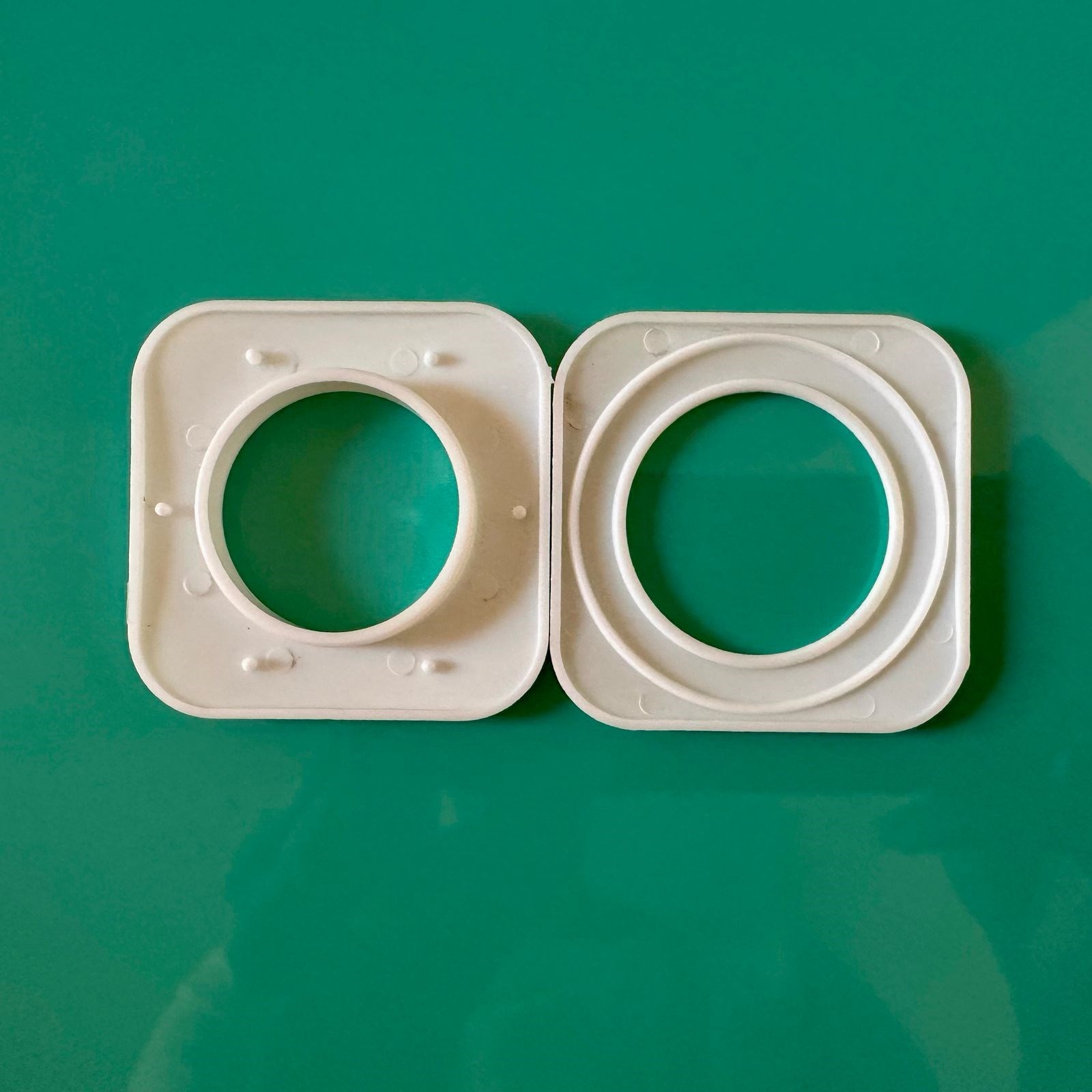 Ilhós Plástico Branco para Cortina Quadrado 28mm 