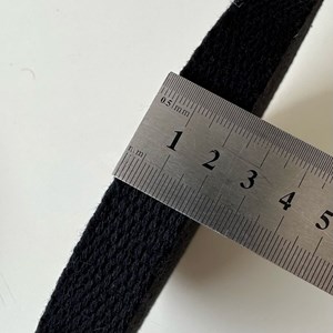 Rolo Alça Cadarço de Algodão Preto 20mm