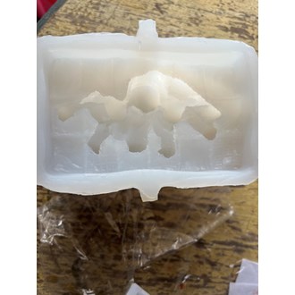 Molde de silicone formato família urso