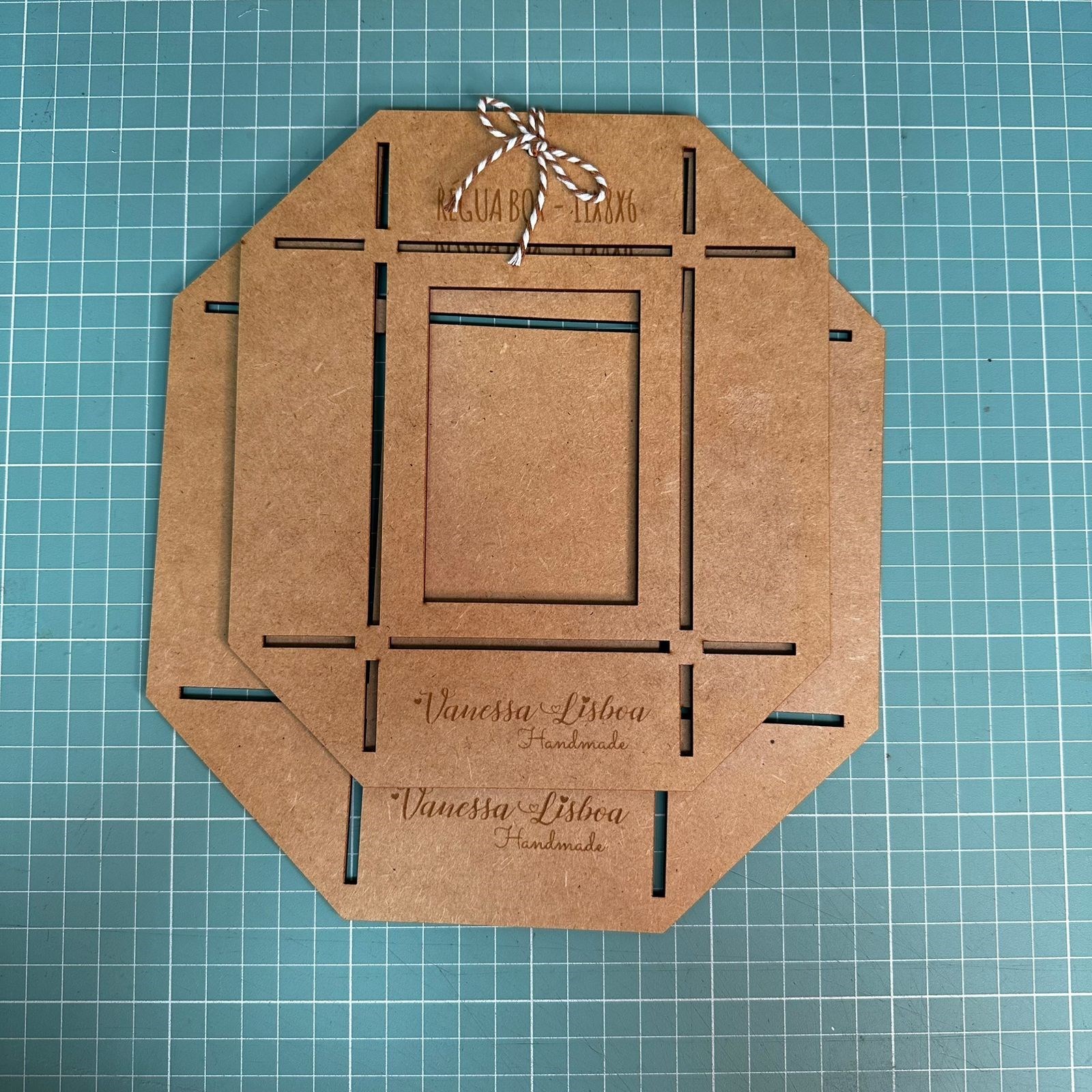 Kit de réguas para fazer caixas de embalagem tamanho 11x8x6