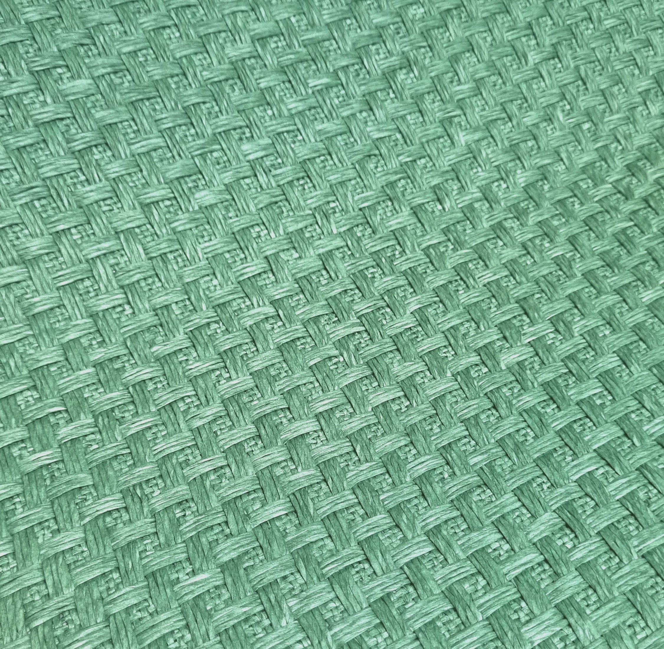 Palha trançada verde dublada