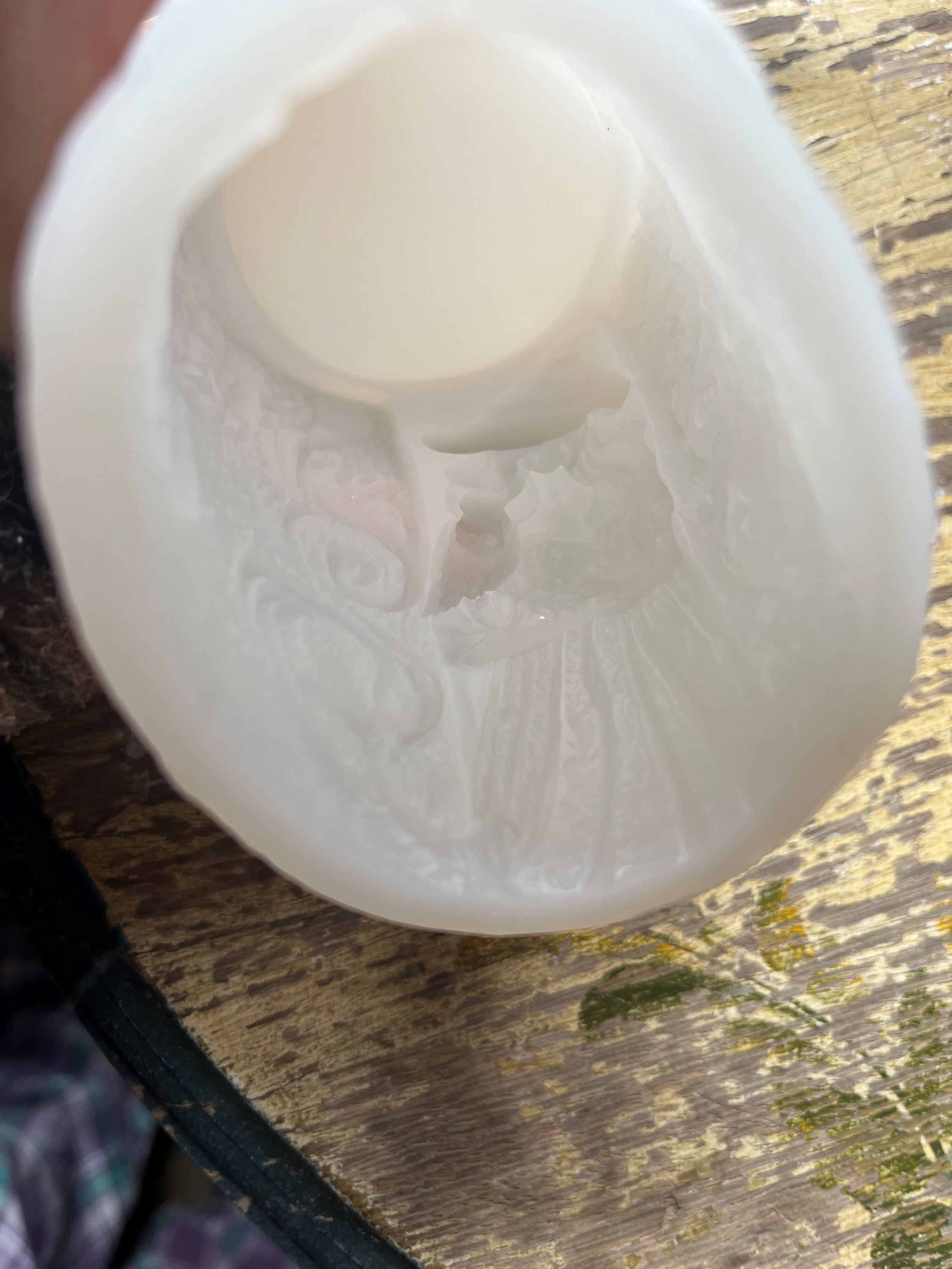 Molde de silicone flexível cilíndrico formato arabescos