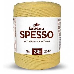 Barbante Spesso 24 Fios - 1kg - EuroRoma - 400 - Amarelo Bebê