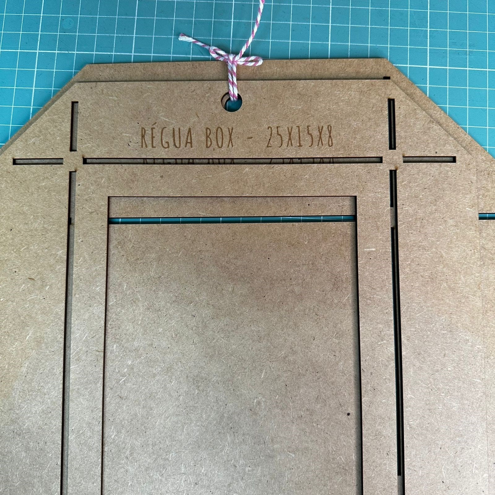 Kit de réguas para fazer caixa embalagem tamanho 25x15x8