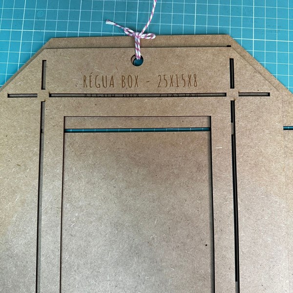 Kit de réguas para fazer caixa embalagem tamanho 25x15x8