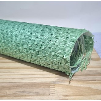 Palha trançada verde dublada