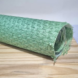 Palha trançada verde dublada