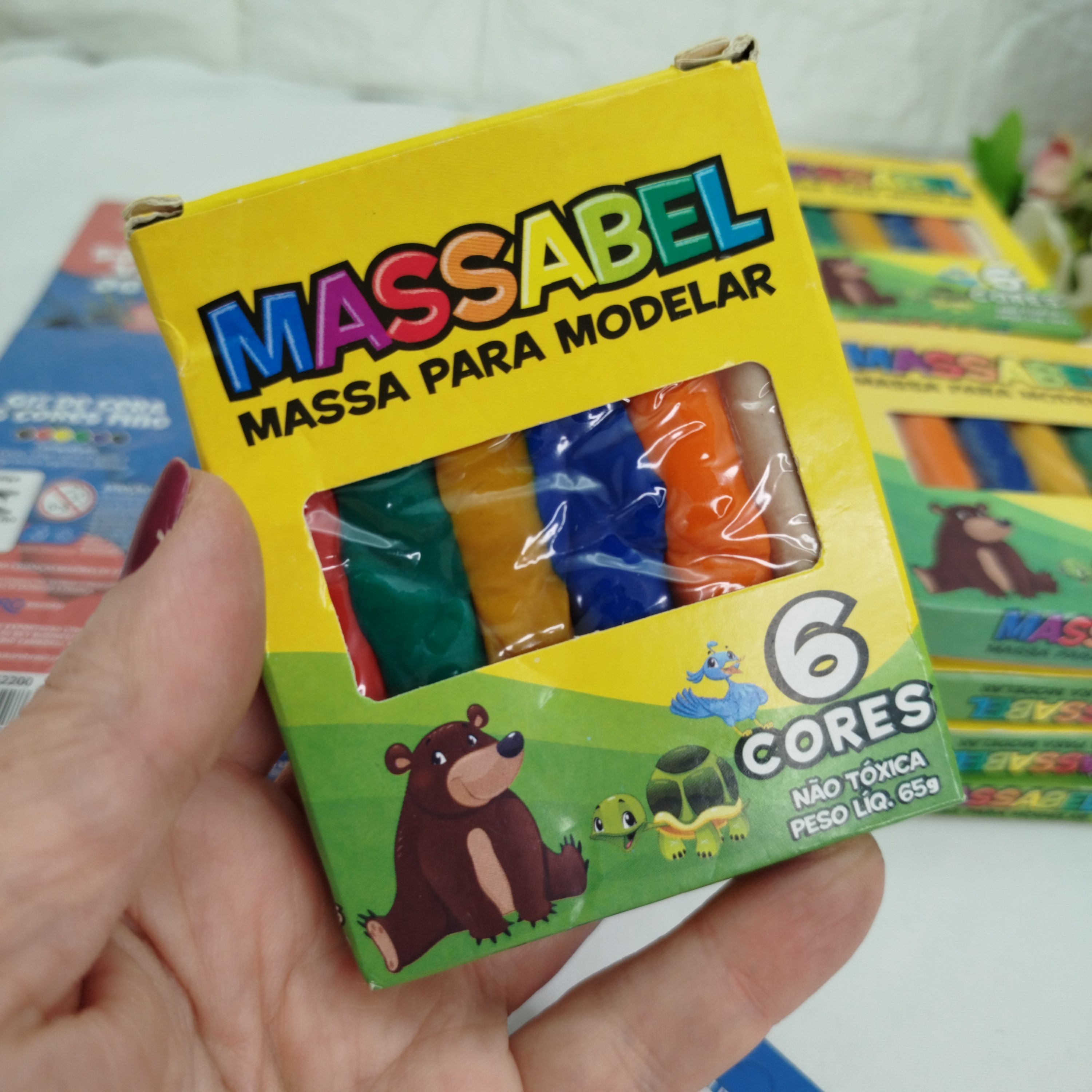 MIX de Giz de Cera + Massinha de Modelar + Cortadores para personalizar