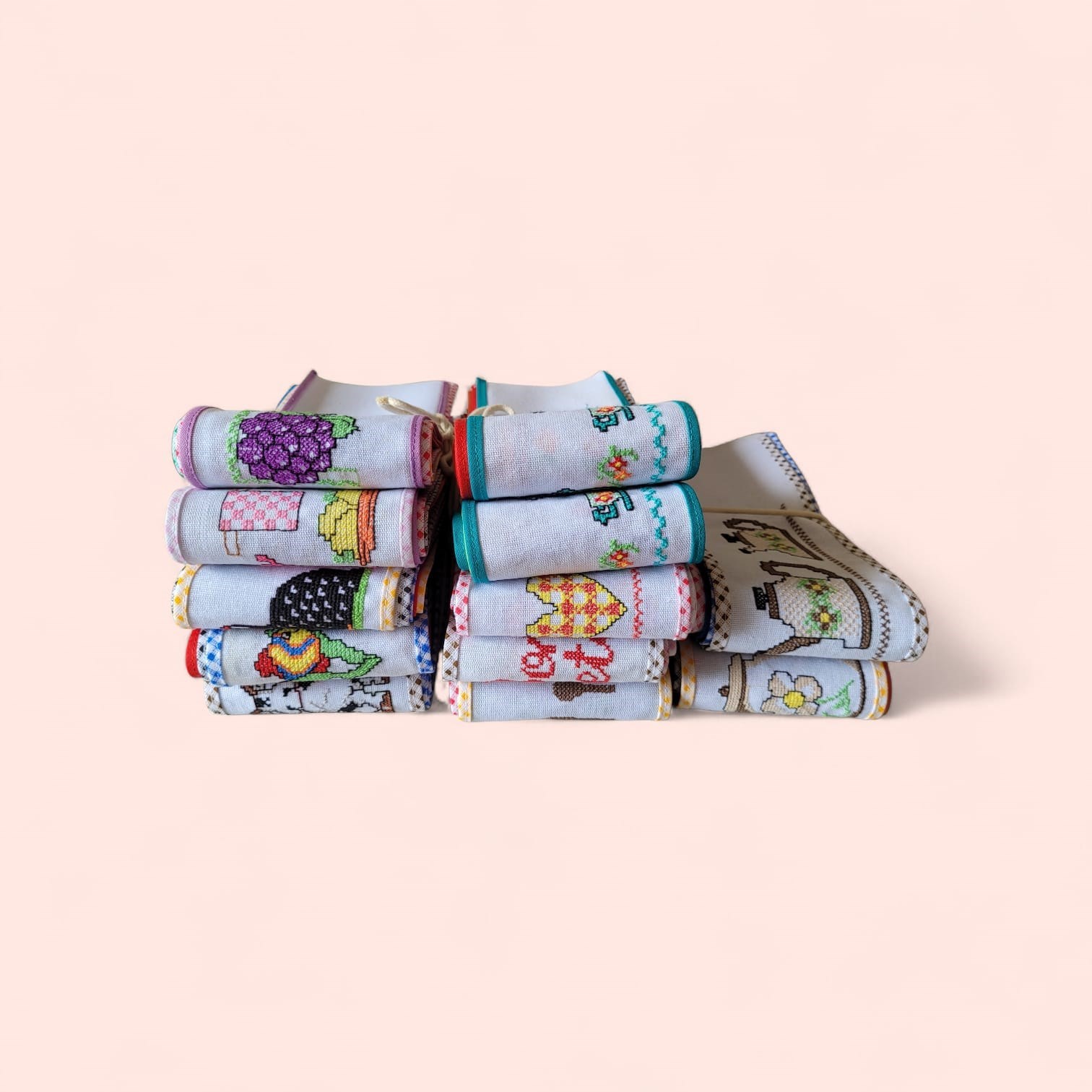 Kit 10 unidades faixas em ponto cruz