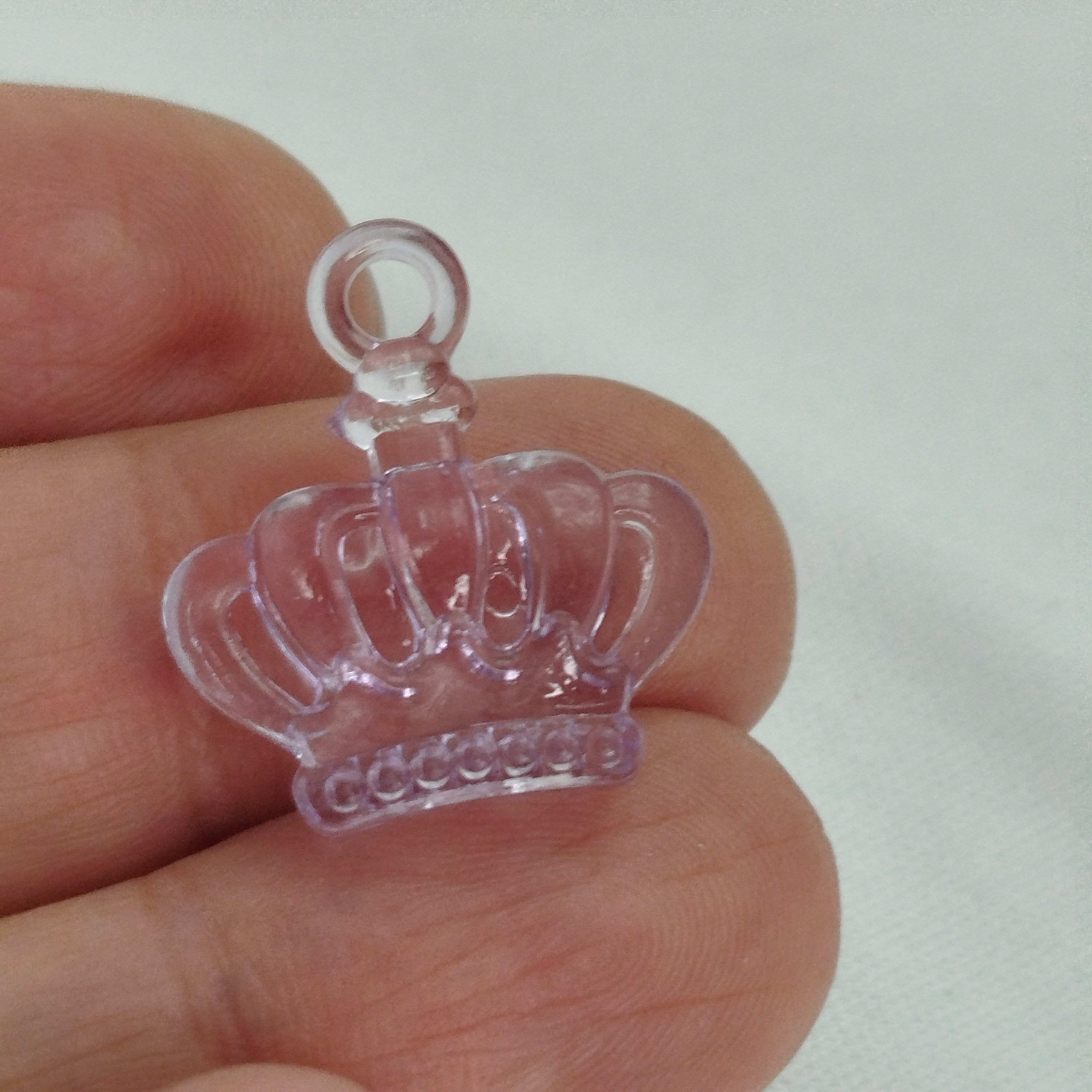 Coroa Acrilica Pingente - Lote com 3 Pacotes