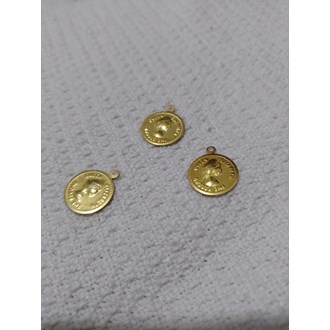 Medalha dourada 18mm