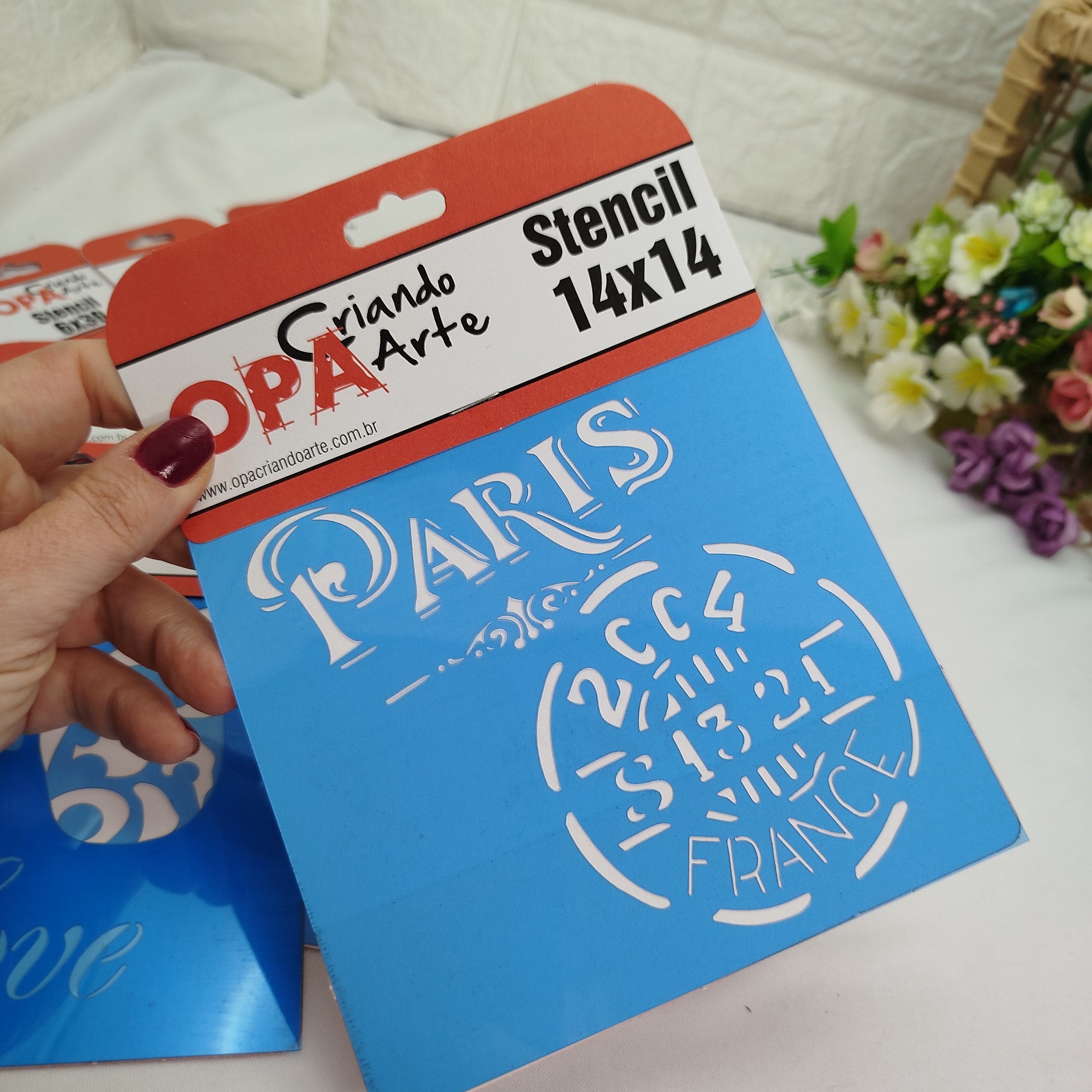 Kit de Stencil para Artesanato - 8 unidades 