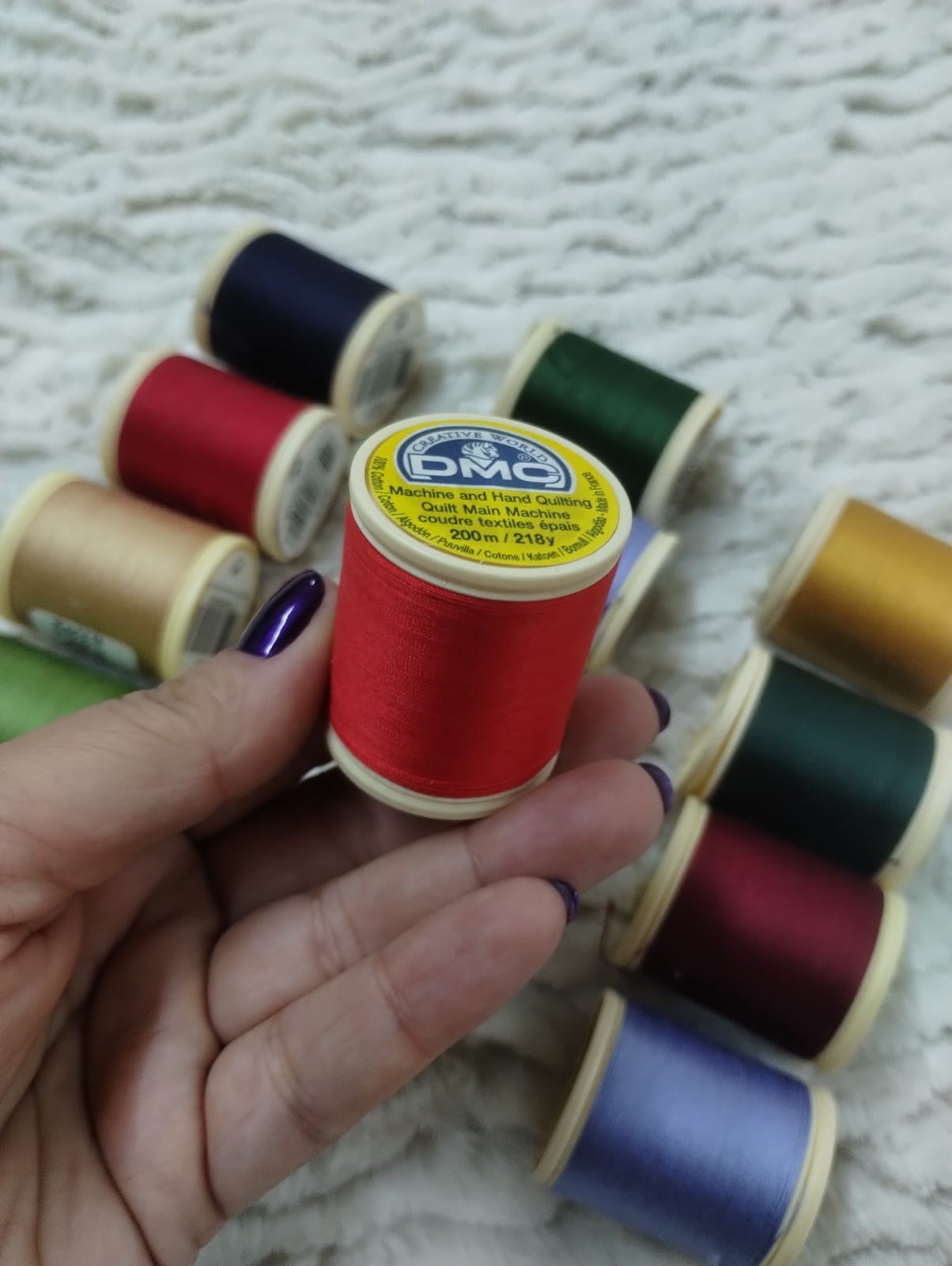 Linha para Quilting DMC 200m - kit com 4 cores sortidas 