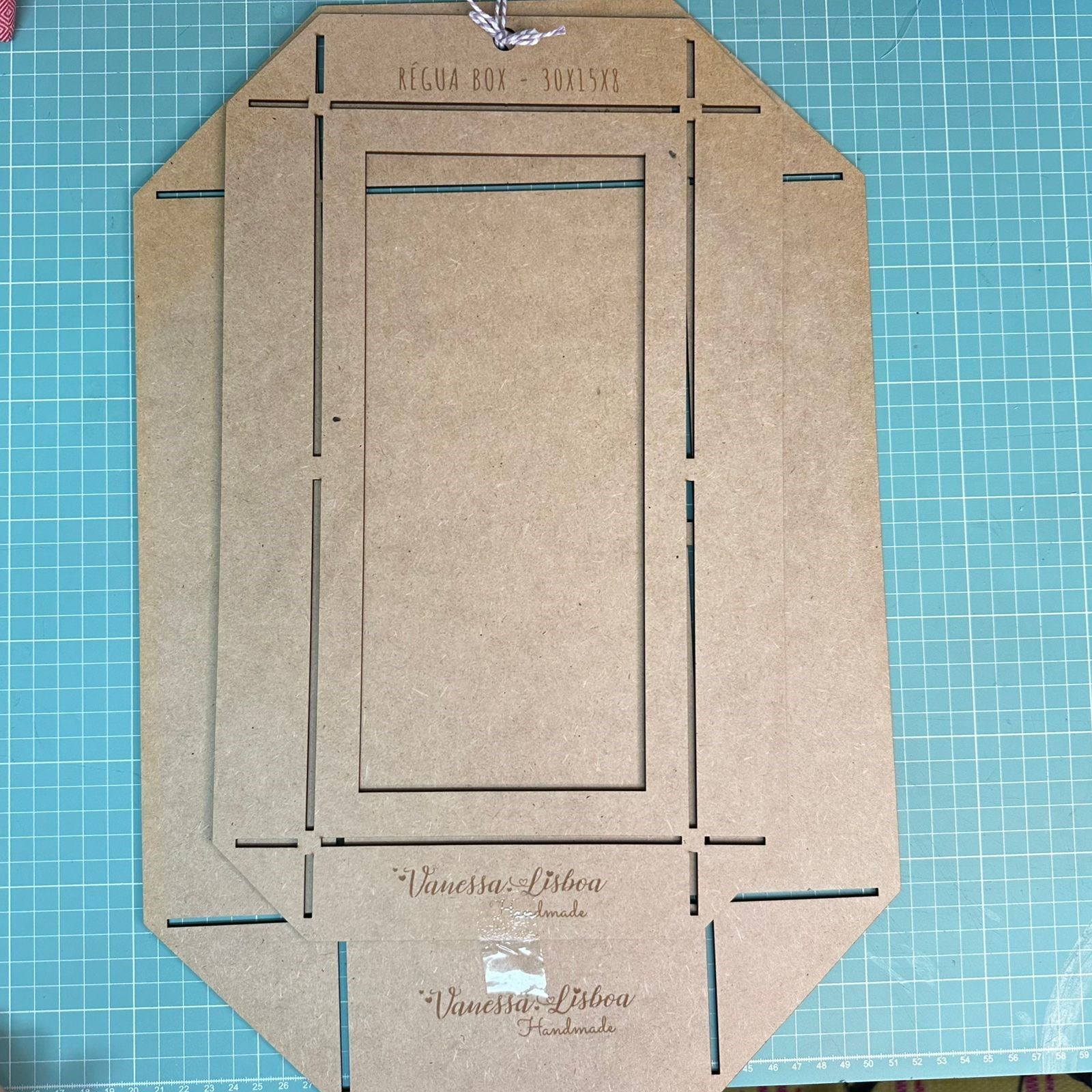 Kit de réguas para fazer caixa de embalagem no tamanho 30x15x8