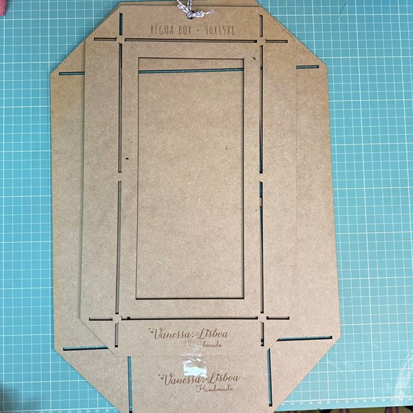 Kit de réguas para fazer caixa de embalagem no tamanho 30x15x8
