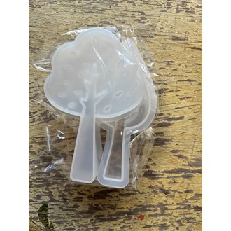 2 moldes de silicone de árvore para velas, resina ou cimento