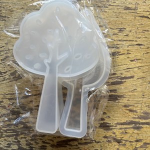 2 moldes de silicone de árvore para velas, resina ou cimento
