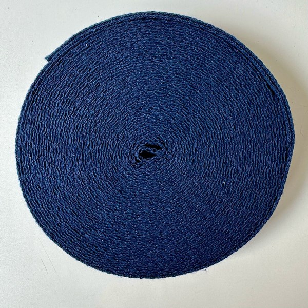 Rolo Alça Cadarço de Algodão Azul Marinho 30mm