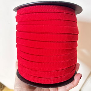 Elástico chato 10mm cor vermelho