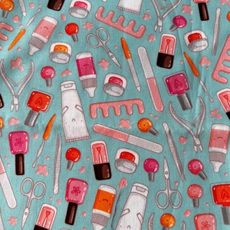 Tecido nacional tema manicure