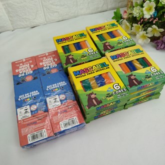 MIX de Giz de Cera + Massinha de Modelar + Cortadores para personalizar