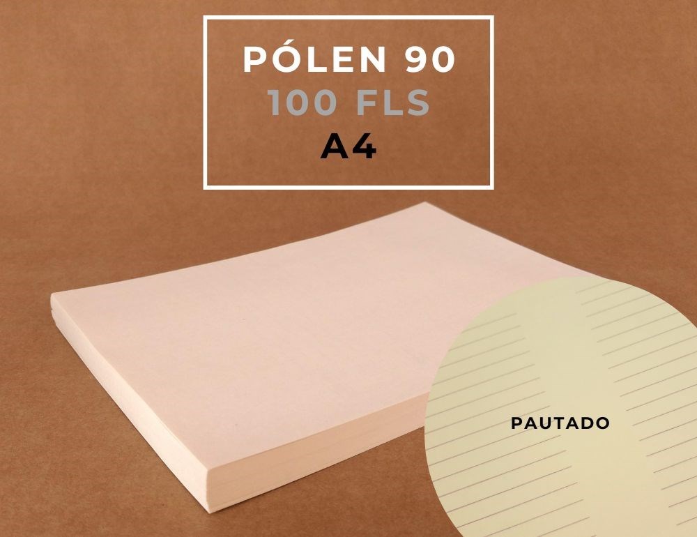 A4 Papel pólen 90g - 100 folhas pautado