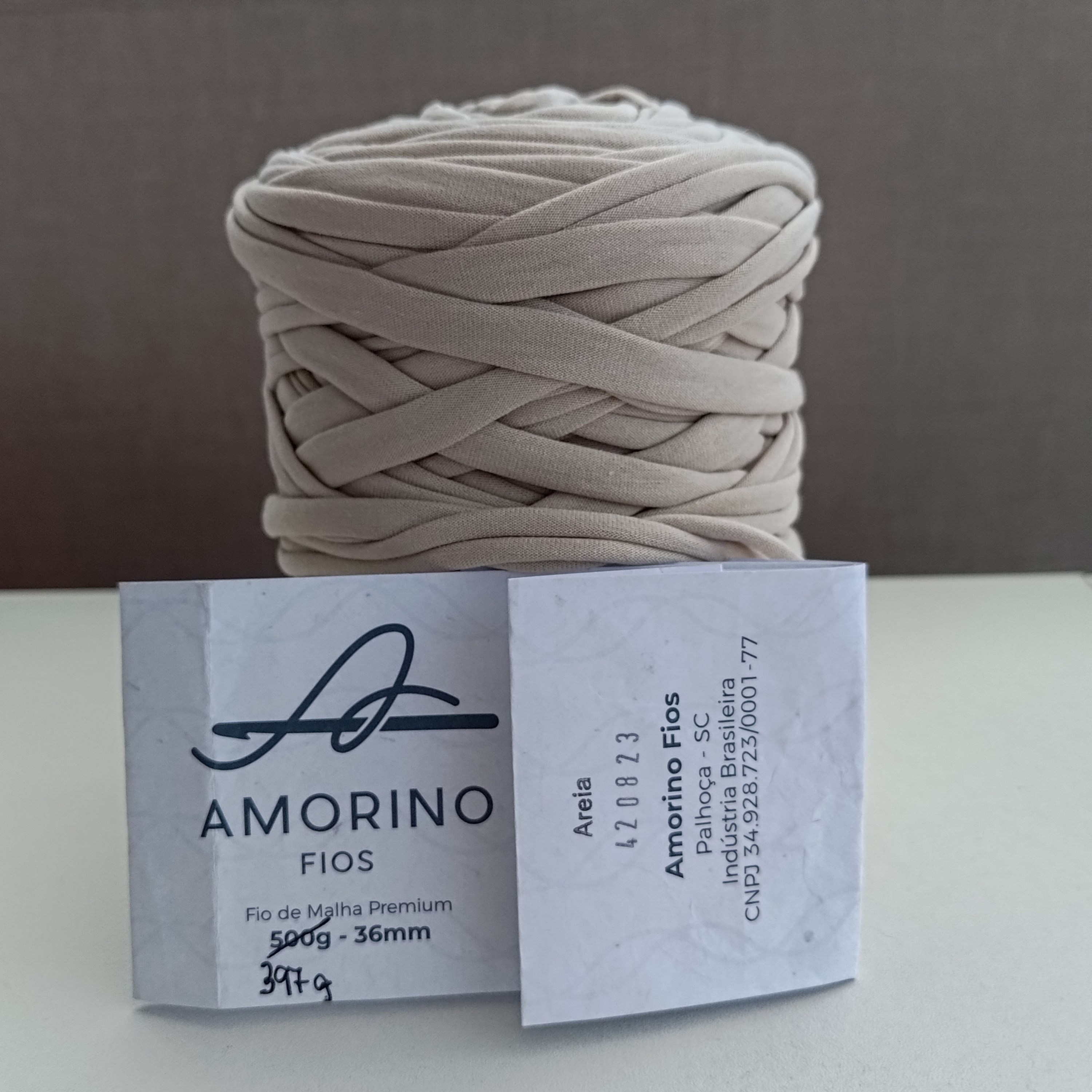 Fio de malha Amorino 36mm usado Areia