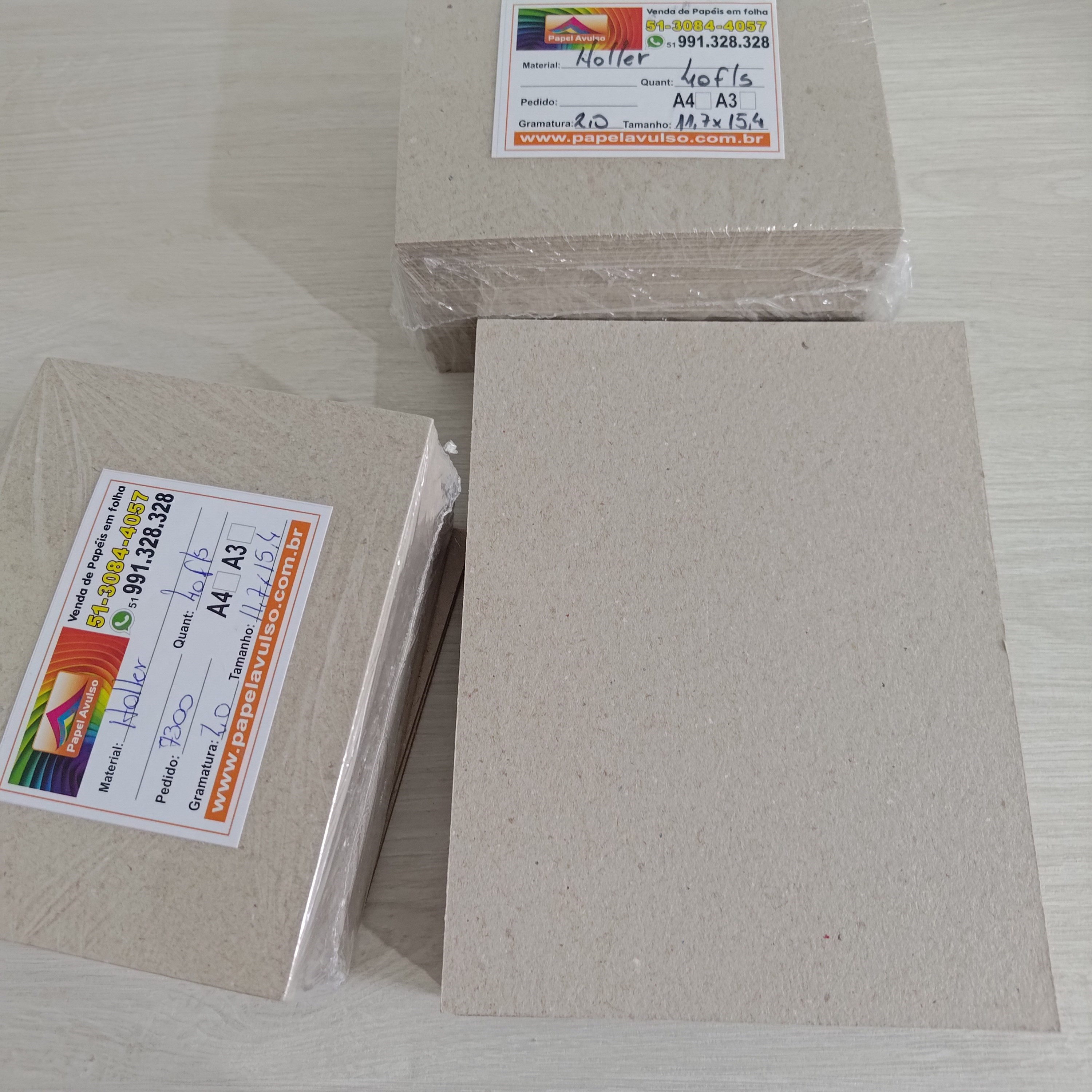 Capa papelão Holler cortado dois tamanhos 