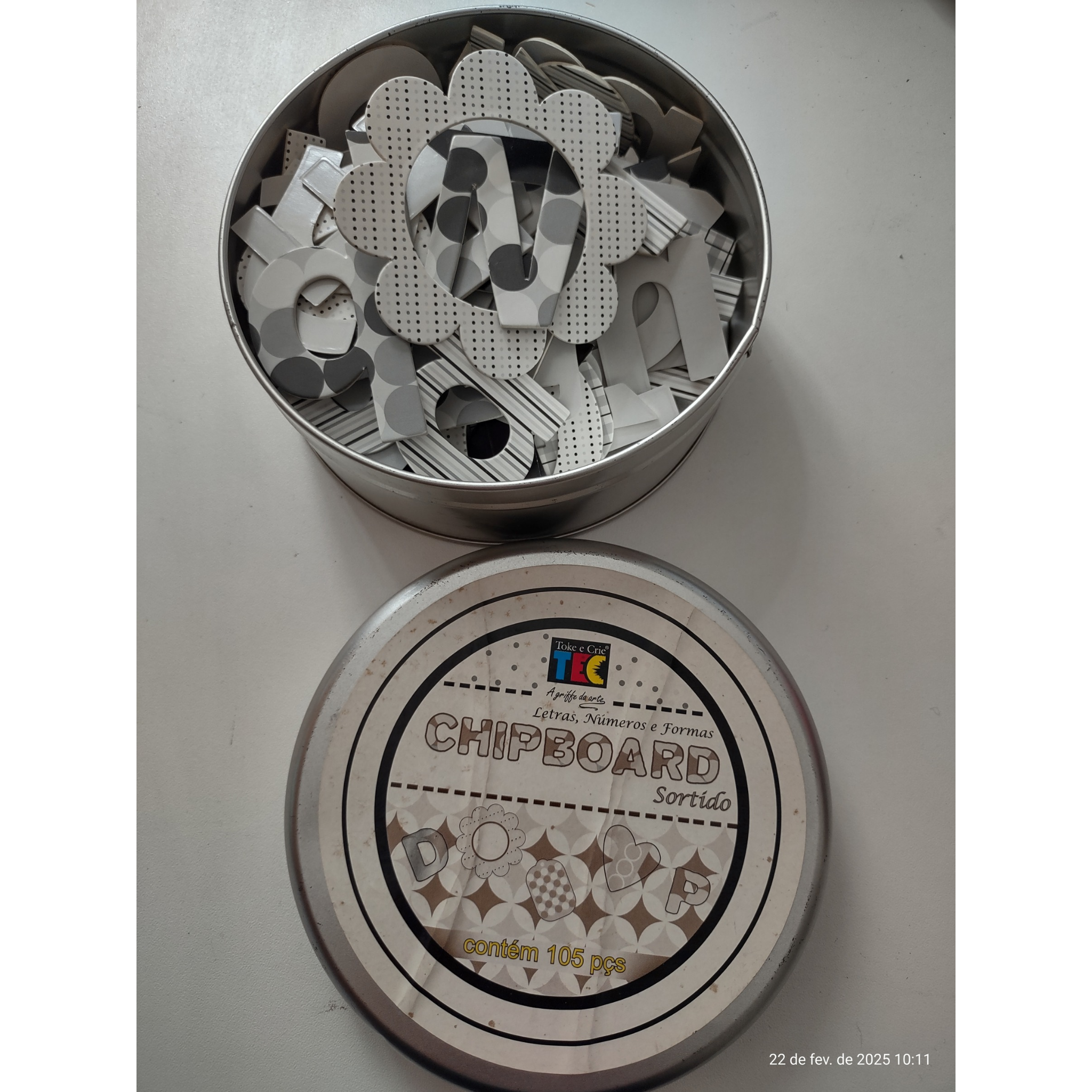 Chipboard sortido - 105peças