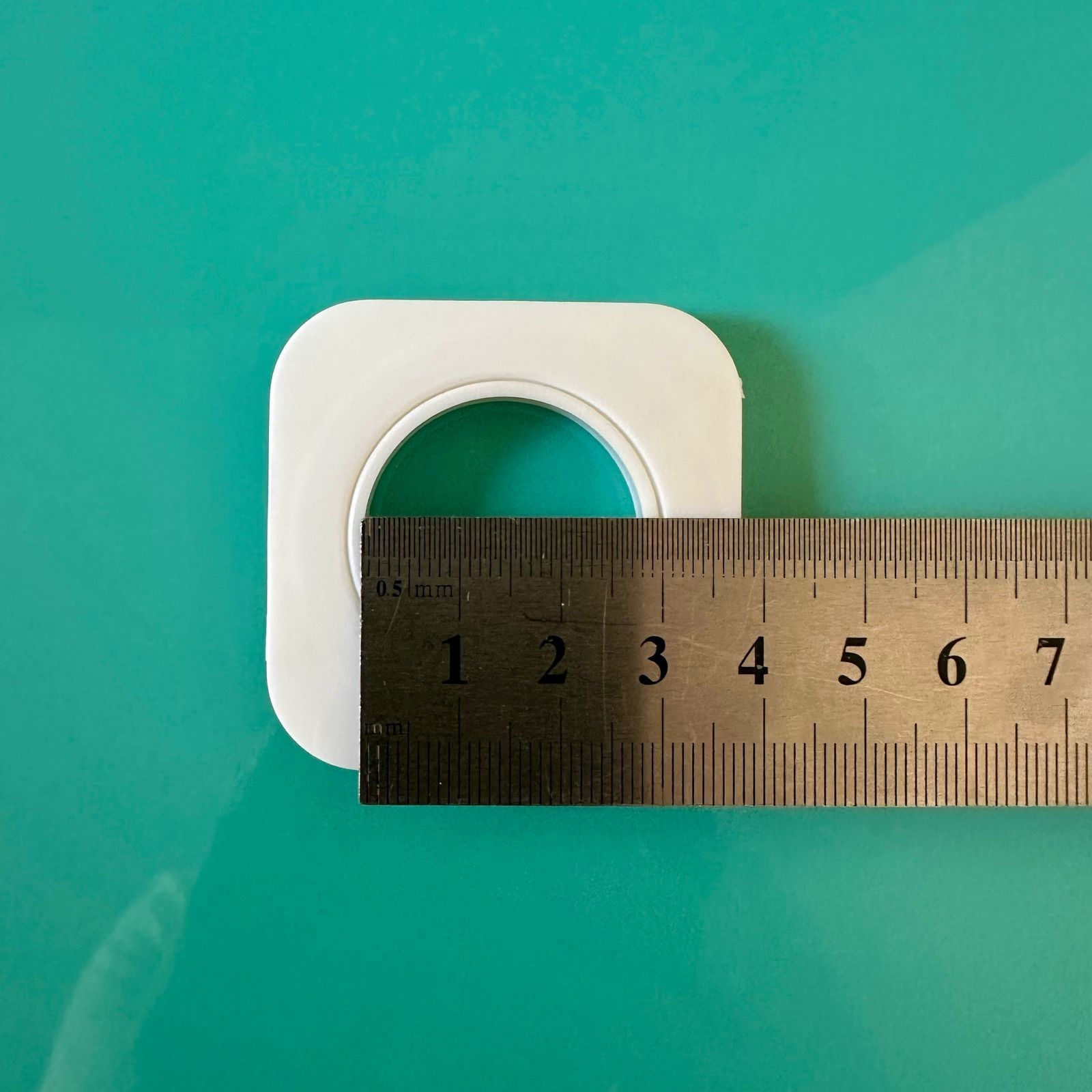 Ilhós Plástico Branco para Cortina Quadrado 28mm 