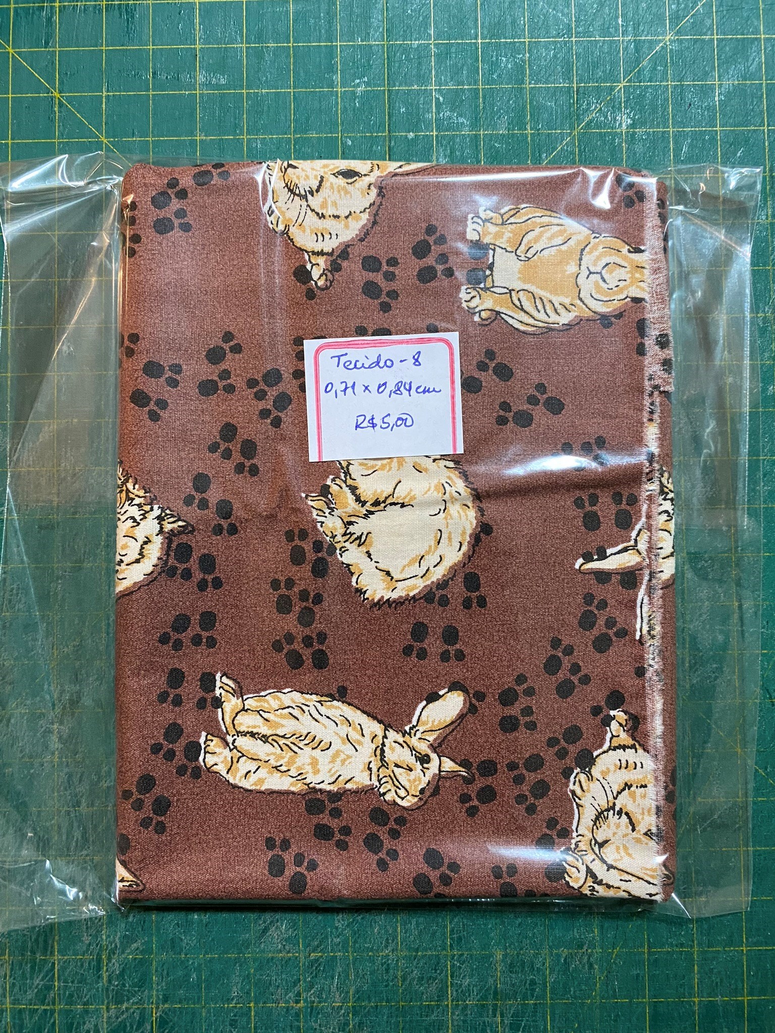 Tecido tricoline coelhos