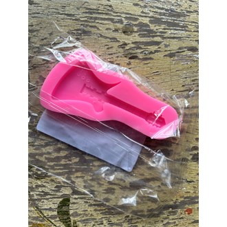 Molde de silicone 2d formato de guitarra para vela, resina ou cimento