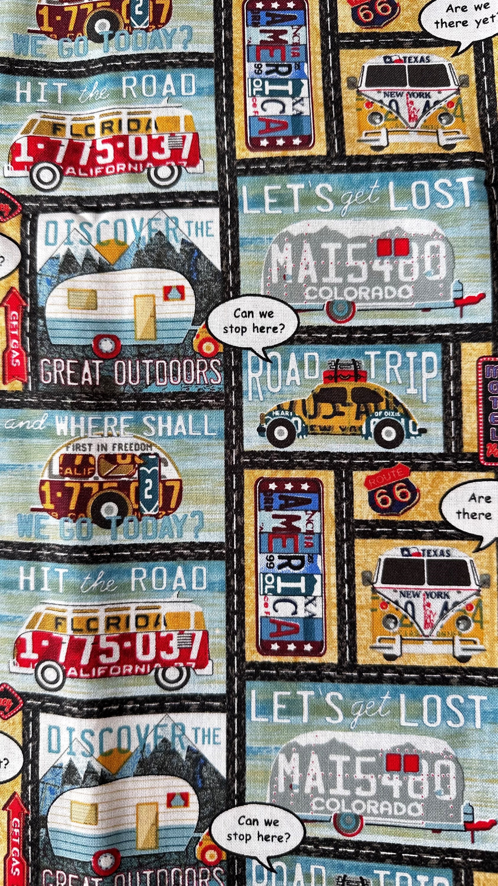 Tecido importado Road Trip